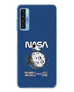 Чехол для TCL 20L Plus с картинкой «NASA — лунная миссия»