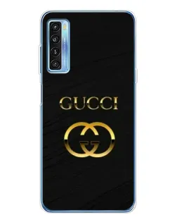 Чохол для TCL 20L Plus з картинкою «Золотий логотип Gucci»