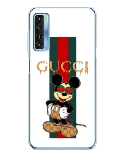 Чохол для TCL 20L Plus з картинкою «Міккі Маус Gucci — смуги»