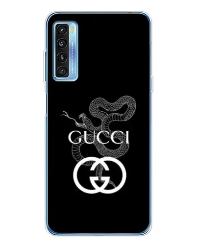 Чохол для TCL 20L Plus з картинкою «Gucci — срібна змія»
