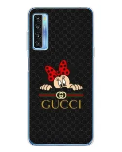 Чохол для TCL 20L Plus з картинкою «Мінні Маус Gucci — чорний»