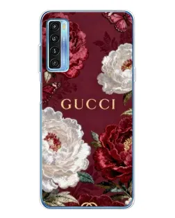 Чохол для TCL 20L Plus з картинкою «Gucci — бордові троянди»