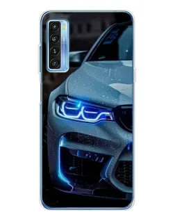 Чохол для TCL 20L Plus з картинкою «Погляд BMW з синіми фарами»