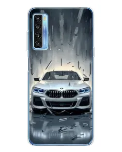 Чохол для TCL 20L Plus з картинкою «BMW у світлі фар»