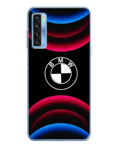 Чохол для TCL 20L Plus з картинкою «Логотип BMW та неонові дуги»