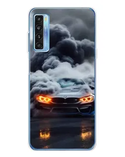 Чохол для TCL 20L Plus з картинкою «BMW у диму»