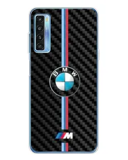 Чохол для TCL 20L Plus з картинкою «Емблема BMW та карбон»
