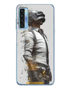Чехол для TCL 20L Plus с картинкой «PUBG — боец в пыли»