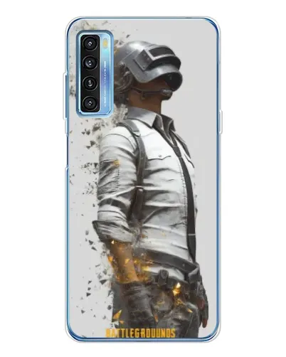 Чехол для TCL 20L Plus с картинкой «PUBG — боец в пыли»