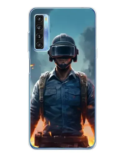 Чехол для TCL 20L Plus с картинкой «PUBG — реалистичный герой»