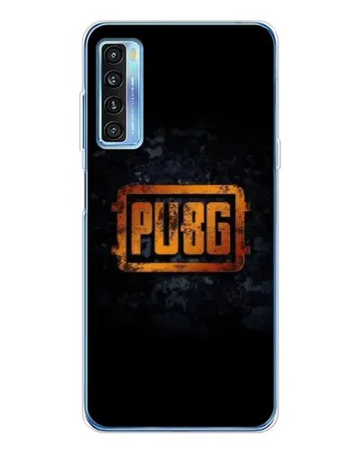 Чехол для TCL 20L Plus с картинкой «PUBG — золотой логотип»