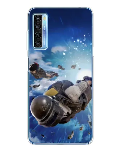 Чехол для TCL 20L Plus с картинкой «Десант PUBG — прыжок»