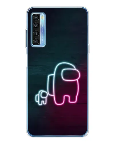 Чехол для TCL 20L Plus с картинкой «Among Us неон-арт»