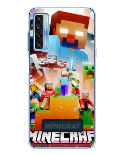 Чехол для TCL 20L Plus с картинкой «Minecraft герои игры»