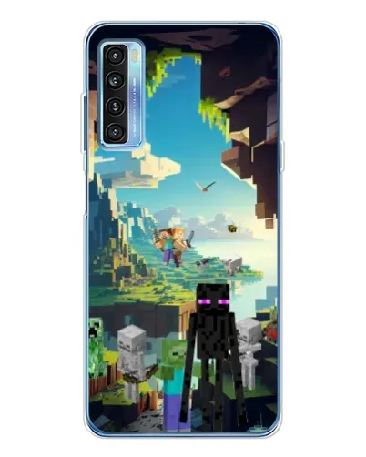 Чехол для TCL 20L Plus с картинкой «Эндермен в лесу»