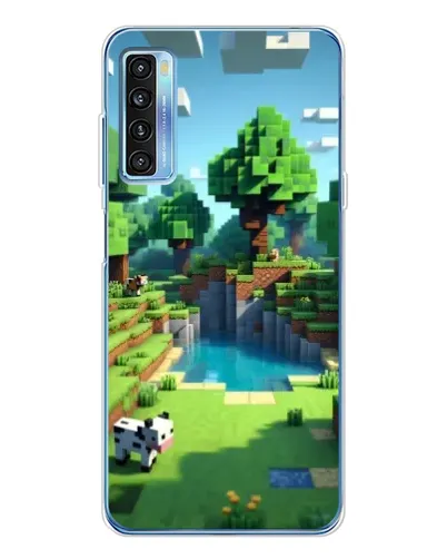 Чехол для TCL 20L Plus с картинкой «Minecraft летний день»