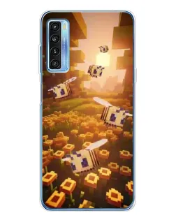 Чехол для TCL 20L Plus с картинкой «Поле подсолнухов»
