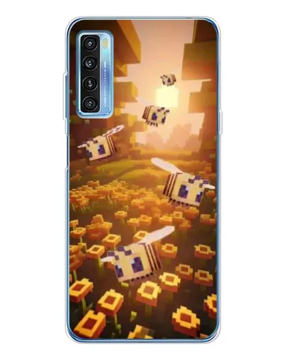 Чехол для TCL 20L Plus с картинкой «Поле подсолнухов»