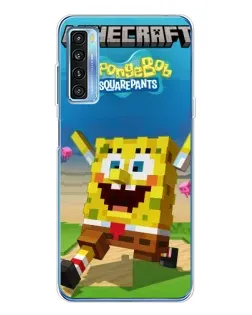Чохол для TCL 20L Plus з картинкою «Губка Боб Minecraft» Чохол для TCL 20L Plus з картинкою «Губка Боб Minecraft»