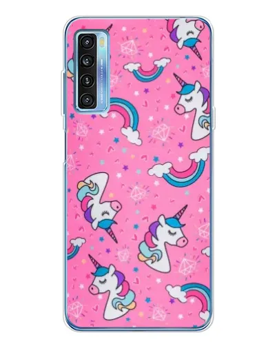 Чохол для TCL 20L Plus з картинкою «Unicorn паттерн рожевий»