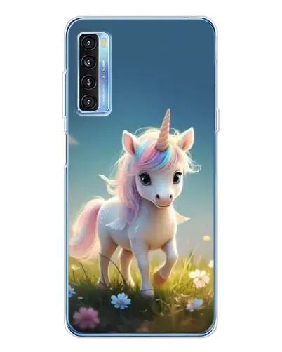 Чохол для TCL 20L Plus з картинкою «Єдиноріг на галявині»