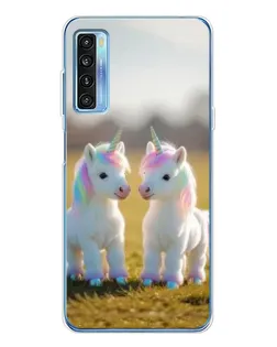 Чохол для TCL 20L Plus з картинкою «Пара єдинорогів»