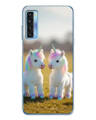 Чохол для TCL 20L Plus з картинкою «Пара єдинорогів»