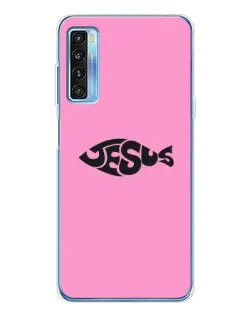 Чохол для TCL 20L Plus з картинкою «Рожевий символ Jesus»