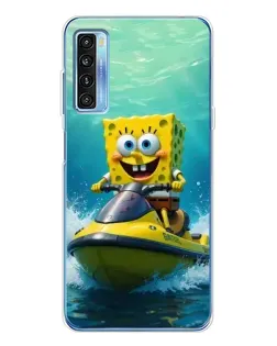 Чохол для TCL 20L Plus з картинкою «Спанч Боб на гідроциклі» Чохол для TCL 20L Plus з картинкою «Спанч Боб на гідроциклі»