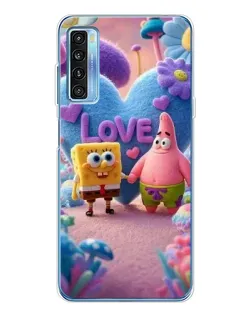 Чохол для TCL 20L Plus з картинкою «Губка Боб Патрік»
