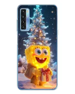 Чохол для TCL 20L Plus з картинкою «Різдвяний Спанч Боб»