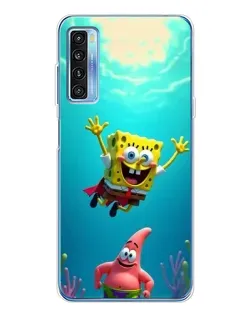 Чохол для TCL 20L Plus з картинкою «Спанч Боб під водою»