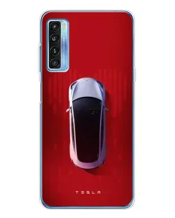 Чохол для TCL 20L Plus з картинкою «Tesla Top View»