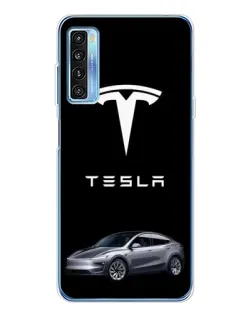 Чохол для TCL 20L Plus з картинкою «Tesla Model Y»