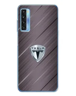 Чохол для TCL 20L Plus з картинкою «Металева текстура Tesla»