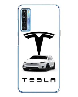 Чохол для TCL 20L Plus з картинкою «Tesla White Style»
