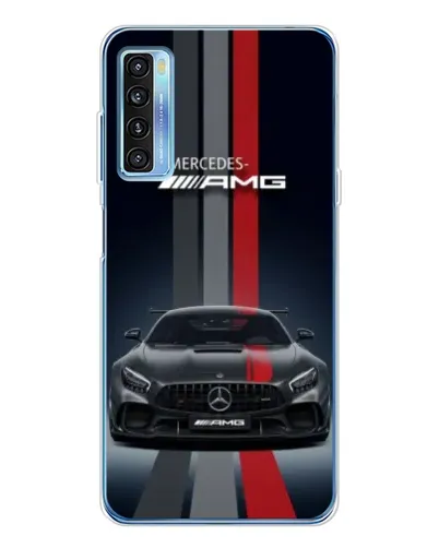 Чохол для TCL 20L Plus з картинкою «Mercedes — білий карбон» Чохол для TCL 20L Plus з картинкою «Mercedes — білий карбон»