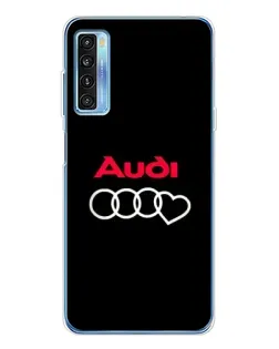 Чохол для TCL 20L Plus з картинкою «Логотип Audi Heart»