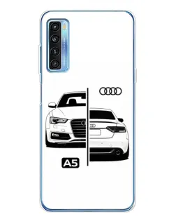 Чохол для TCL 20L Plus з картинкою «Audi — контрастний дизайн»