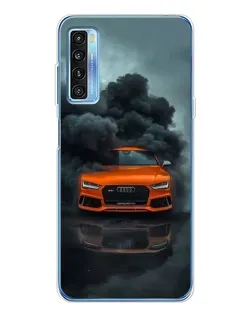 Чохол для TCL 20L Plus з картинкою «Audi у хмарах диму»