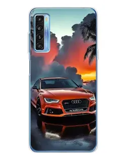 Чохол для TCL 20L Plus з картинкою «Audi — захід сонця»
