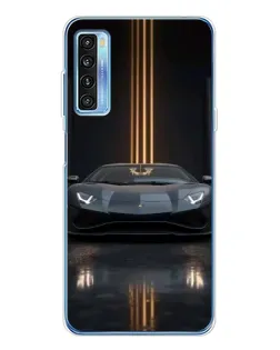 Чохол для TCL 20L Plus з картинкою «Lamborghini золоті лінії»