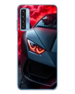Чохол для TCL 20L Plus з картинкою «Lamborghini червоне сяйво»