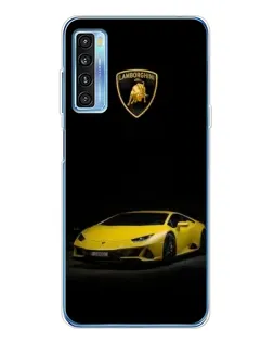 Чохол для TCL 20L Plus з картинкою «Lamborghini жовтий акцент»