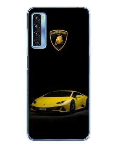 Чохол для TCL 20L Plus з картинкою «Lamborghini жовтий акцент»