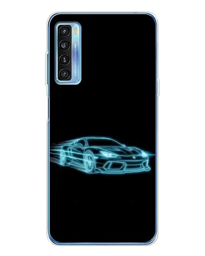 Чохол для TCL 20L Plus з картинкою «Неоновий контур Lamborghini»
