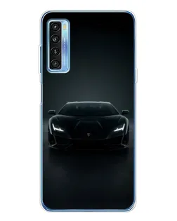 Чохол для TCL 20L Plus з картинкою «Чорний Lamborghini Aventador»