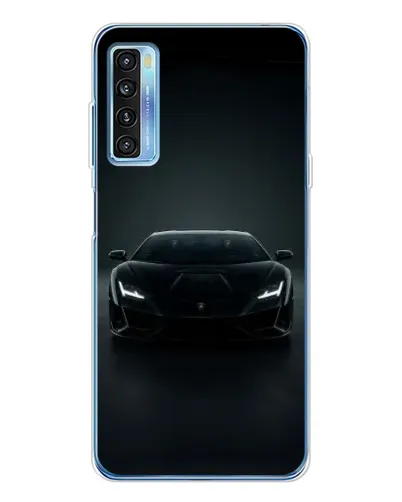 Чохол для TCL 20L Plus з картинкою «Чорний Lamborghini Aventador»