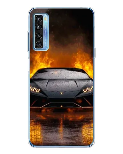 Чохол для TCL 20L Plus з картинкою «Lamborghini у вогні»