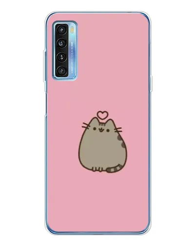 Чохол для TCL 20L Plus з картинкою «Pusheen серце»